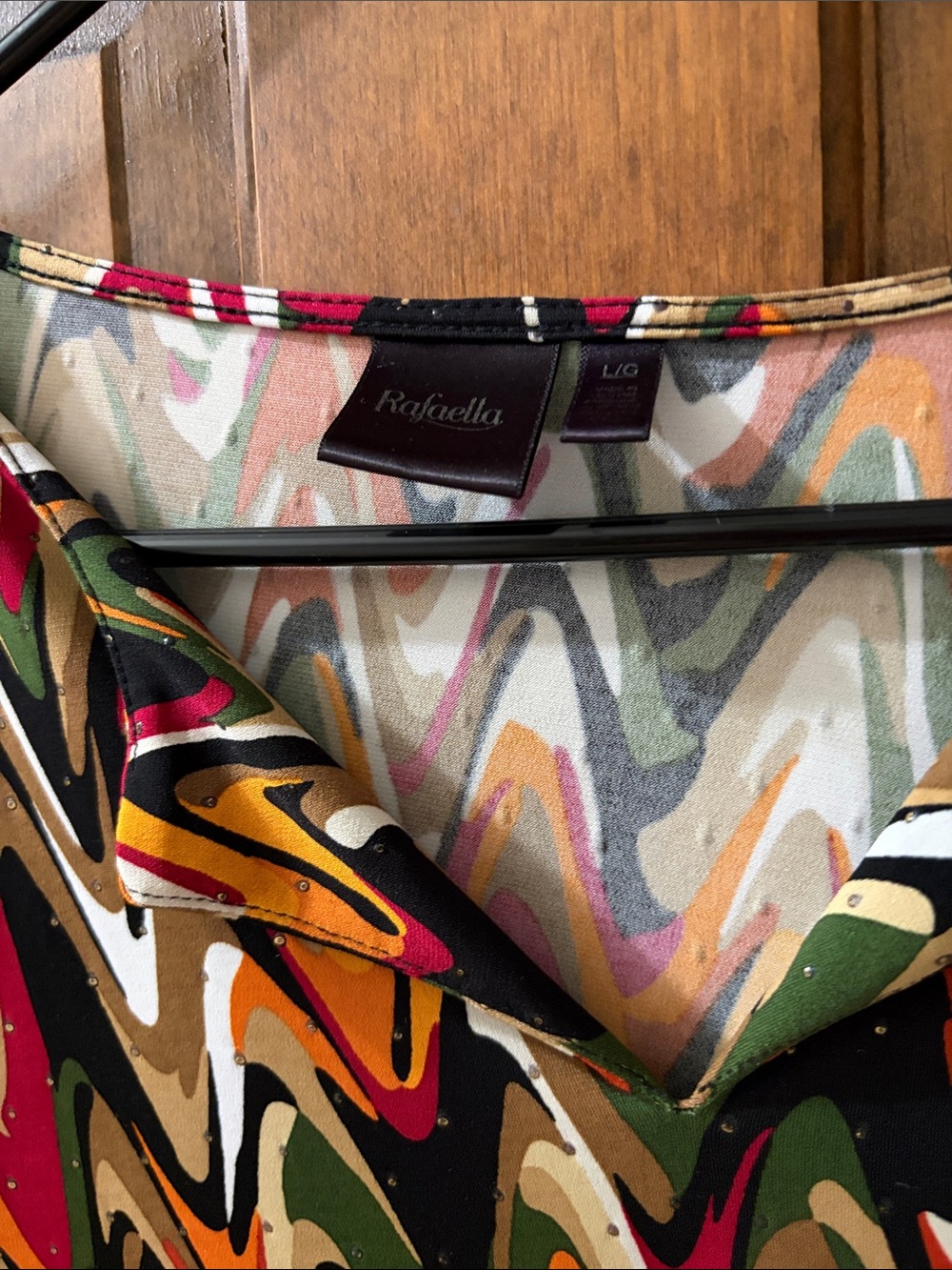 Rafaella Abstract Swirl Blouse in Multicolor